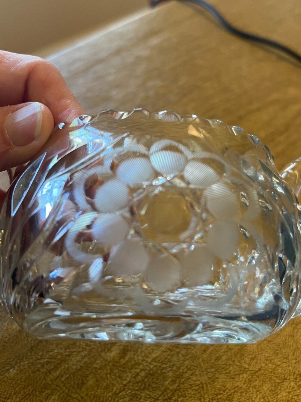 Vintage American Brilliant Period cut glass sugar bowl - Picture 6 of 6